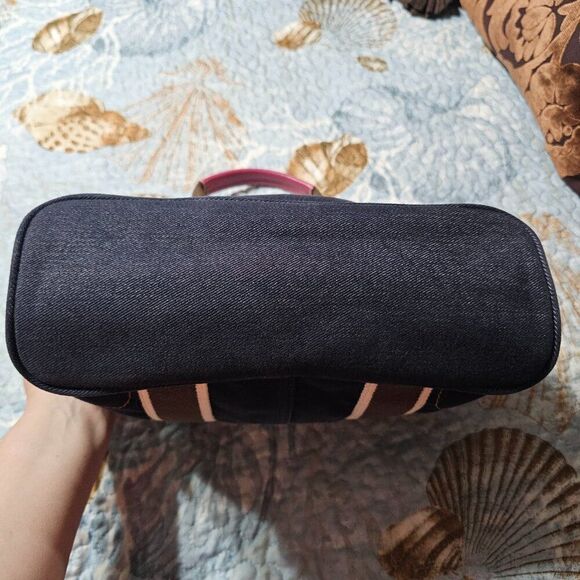 Rare! Vintage LARGE Y2k Coach Denim Tote Purse - Picture 6 of 9